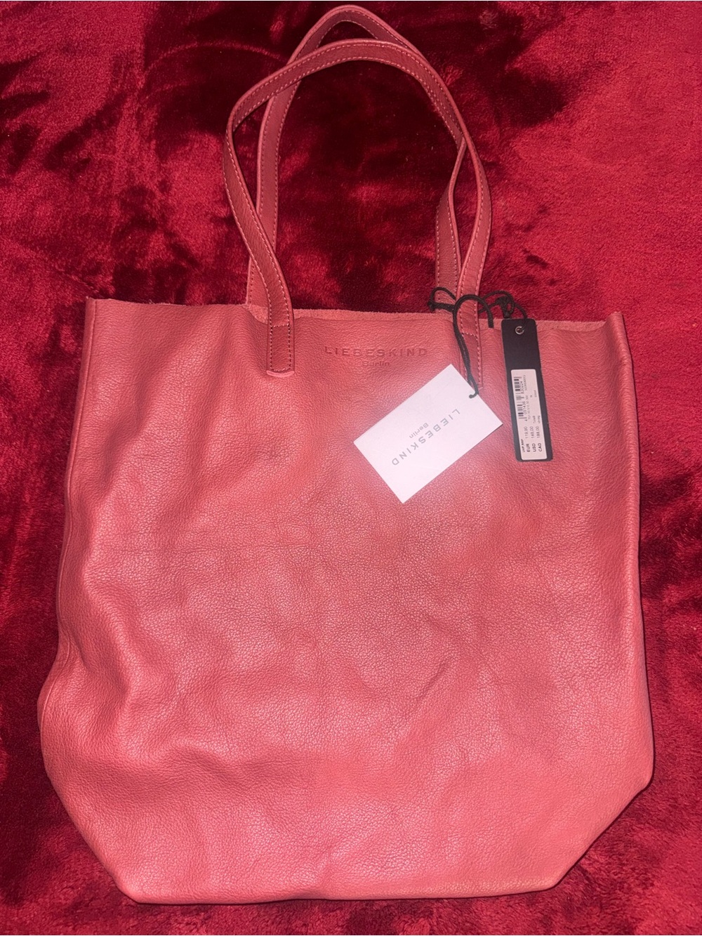 Liebeskind Coral Pink Leather Tote